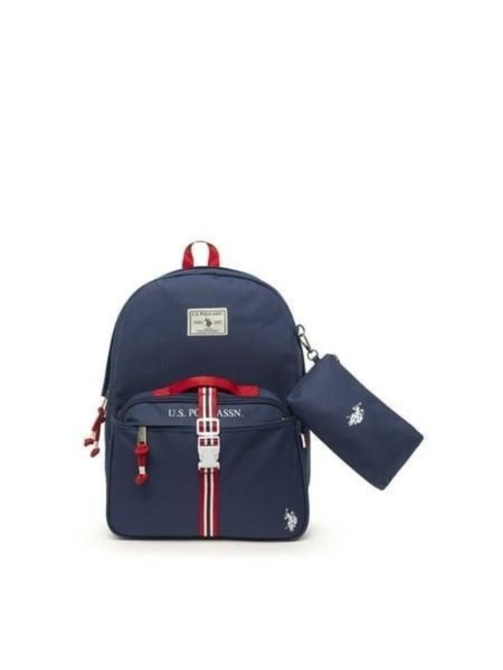 U.S. Polo Assn. 16  Unisex Backpack  Lunch Box  & Pencil Case  Navy